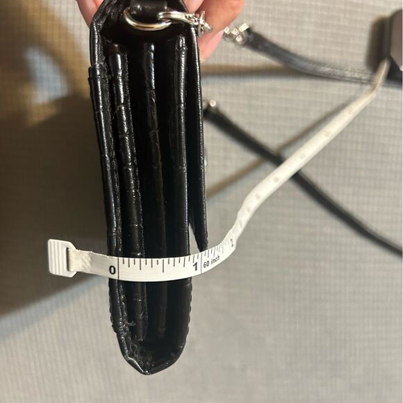 BRIGHTON CROC WALLET CROSSBODY BLACK - Picture 15 of 16